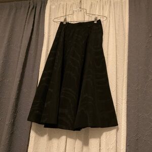 STUHHHHHNNNNING Vintage full A-line black marbled fabric skirt